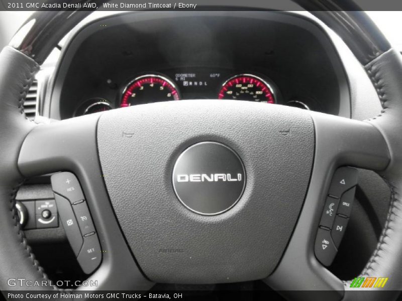 White Diamond Tintcoat / Ebony 2011 GMC Acadia Denali AWD