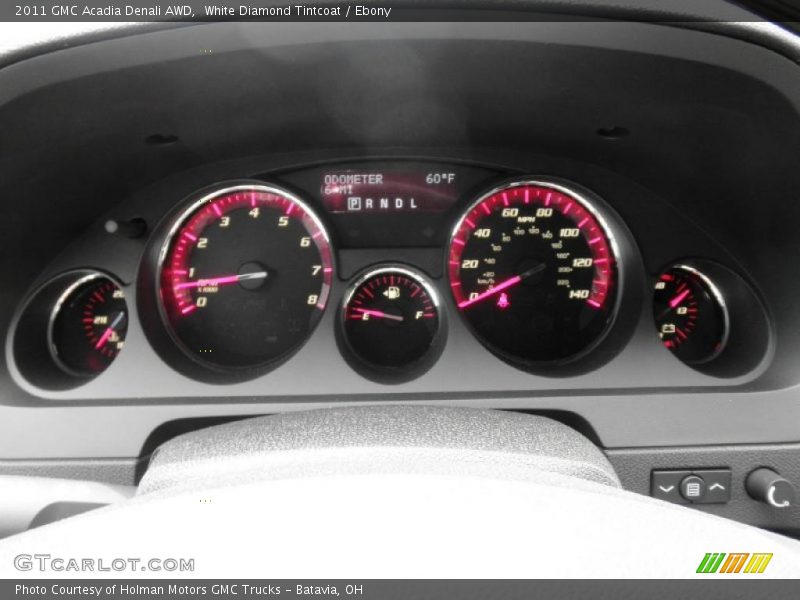 White Diamond Tintcoat / Ebony 2011 GMC Acadia Denali AWD