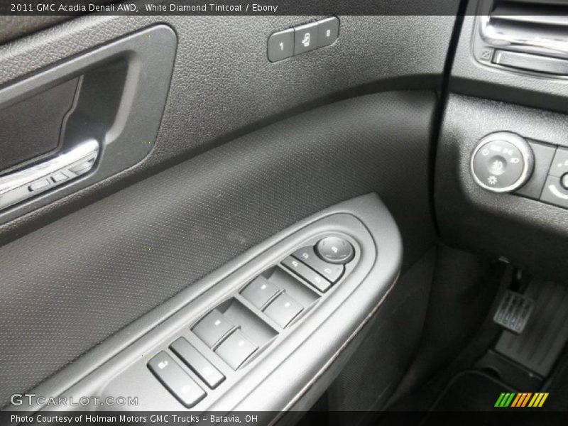White Diamond Tintcoat / Ebony 2011 GMC Acadia Denali AWD