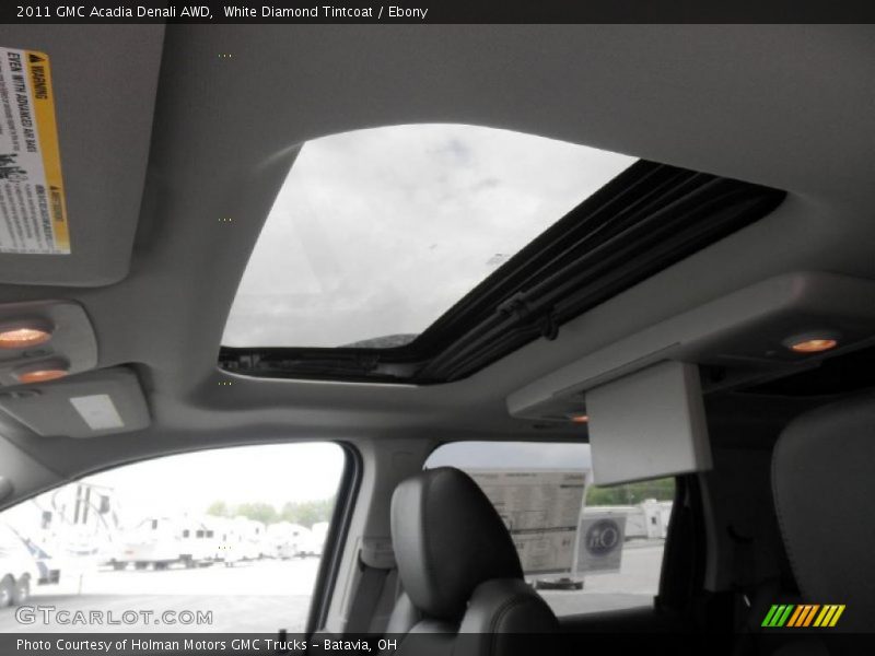 White Diamond Tintcoat / Ebony 2011 GMC Acadia Denali AWD