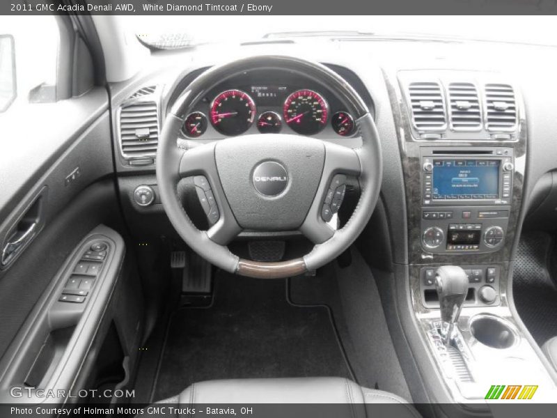 White Diamond Tintcoat / Ebony 2011 GMC Acadia Denali AWD