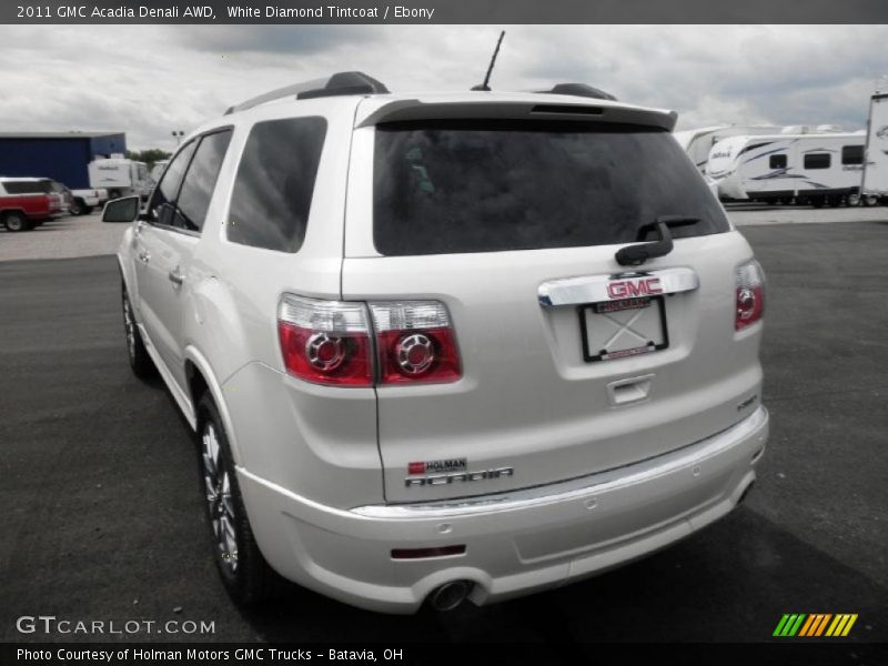 White Diamond Tintcoat / Ebony 2011 GMC Acadia Denali AWD