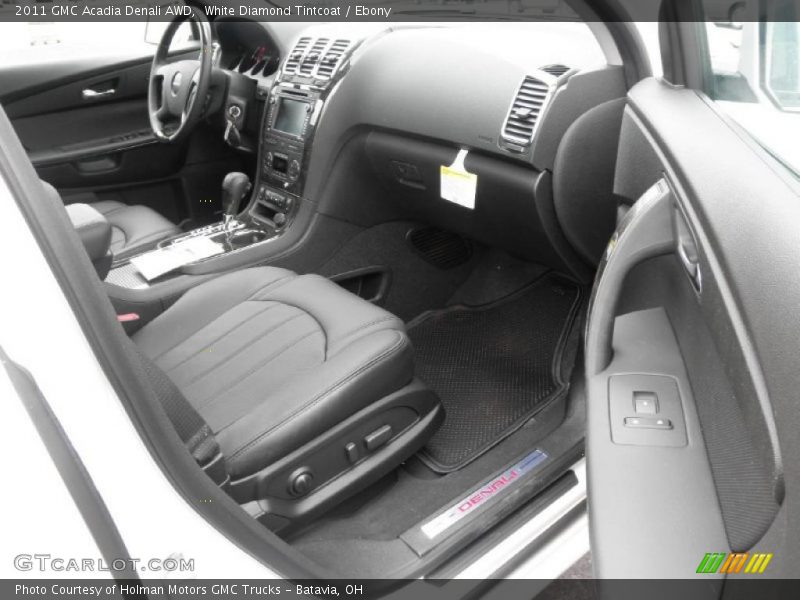 White Diamond Tintcoat / Ebony 2011 GMC Acadia Denali AWD