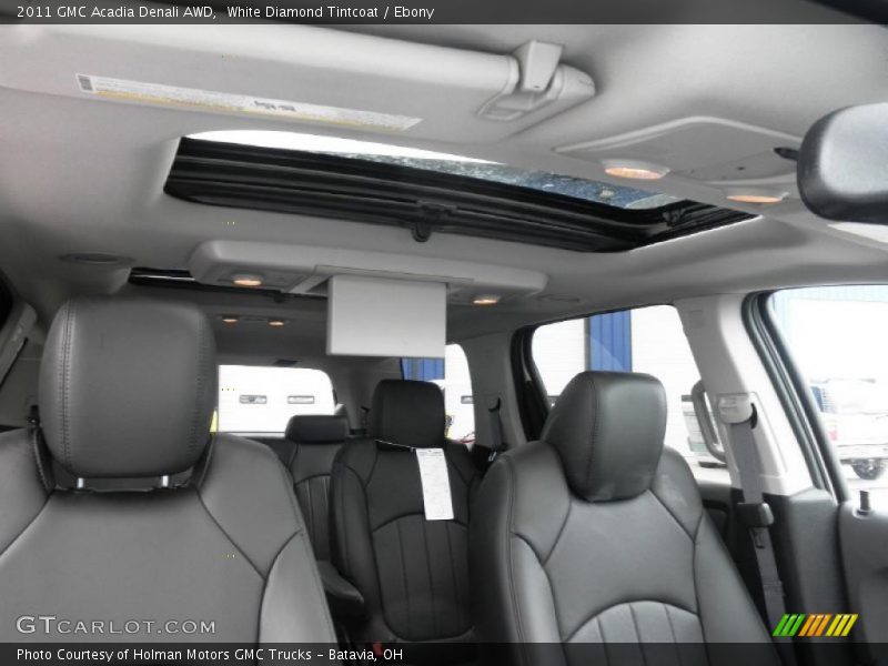 White Diamond Tintcoat / Ebony 2011 GMC Acadia Denali AWD