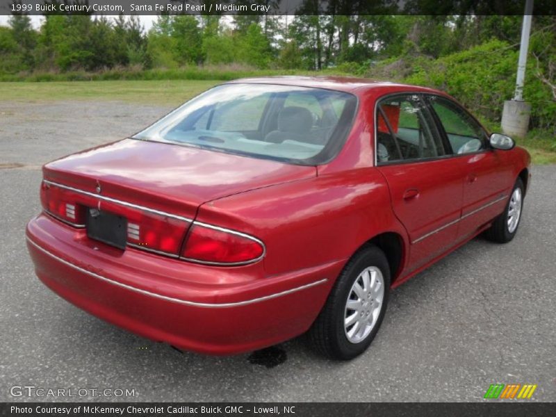 Santa Fe Red Pearl / Medium Gray 1999 Buick Century Custom