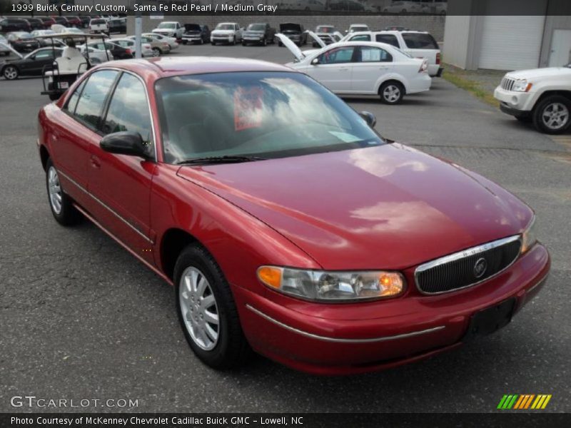 Santa Fe Red Pearl / Medium Gray 1999 Buick Century Custom