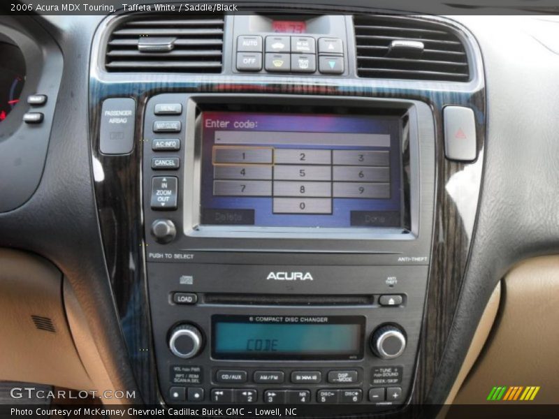 Taffeta White / Saddle/Black 2006 Acura MDX Touring