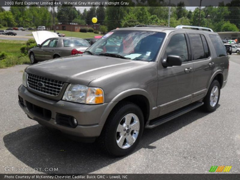Mineral Grey Metallic / Midnight Gray 2003 Ford Explorer Limited 4x4
