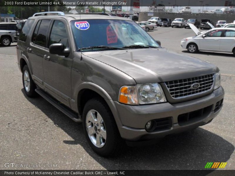 Mineral Grey Metallic / Midnight Gray 2003 Ford Explorer Limited 4x4