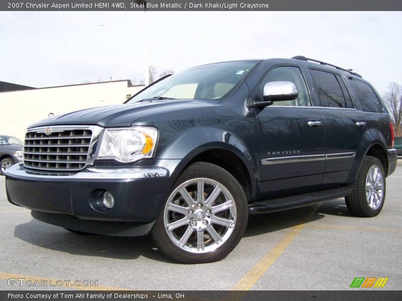 Steel Blue Metallic / Dark Khaki/Light Graystone 2007 Chrysler Aspen Limited HEMI 4WD
