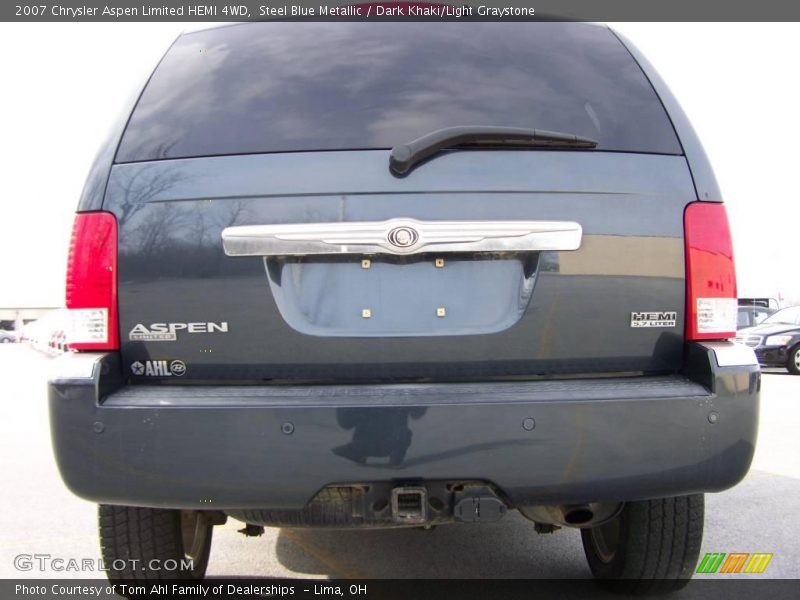 Steel Blue Metallic / Dark Khaki/Light Graystone 2007 Chrysler Aspen Limited HEMI 4WD