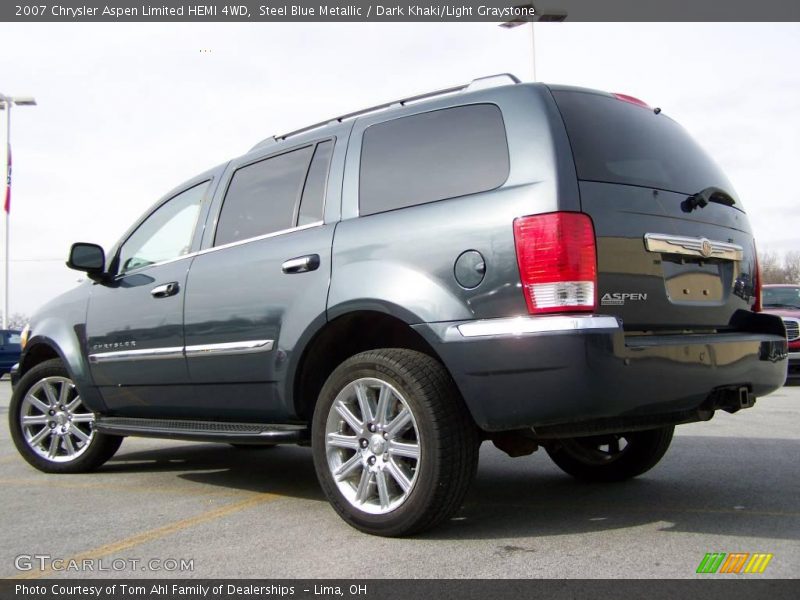 Steel Blue Metallic / Dark Khaki/Light Graystone 2007 Chrysler Aspen Limited HEMI 4WD