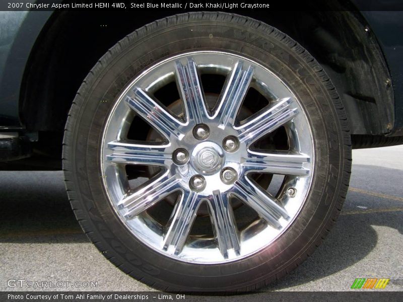 Steel Blue Metallic / Dark Khaki/Light Graystone 2007 Chrysler Aspen Limited HEMI 4WD