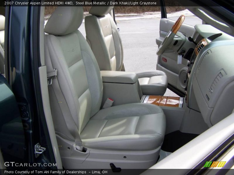 Steel Blue Metallic / Dark Khaki/Light Graystone 2007 Chrysler Aspen Limited HEMI 4WD