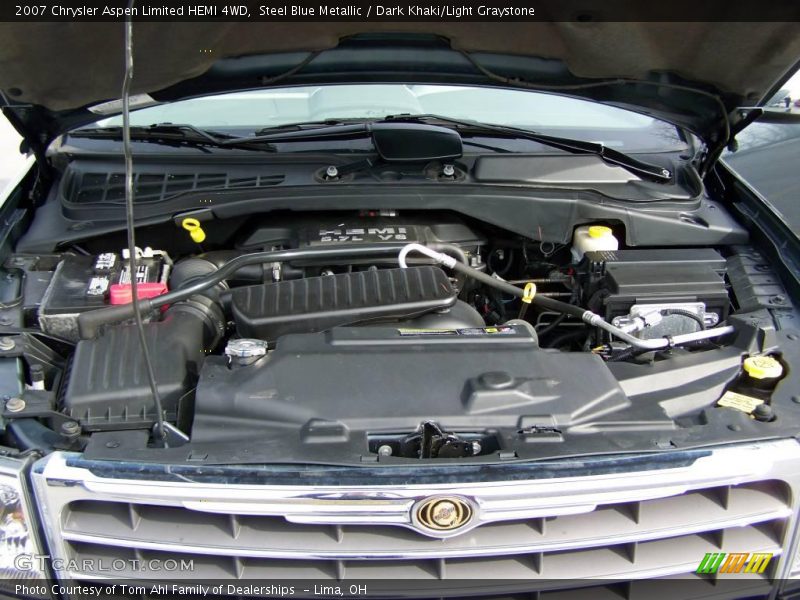 Steel Blue Metallic / Dark Khaki/Light Graystone 2007 Chrysler Aspen Limited HEMI 4WD