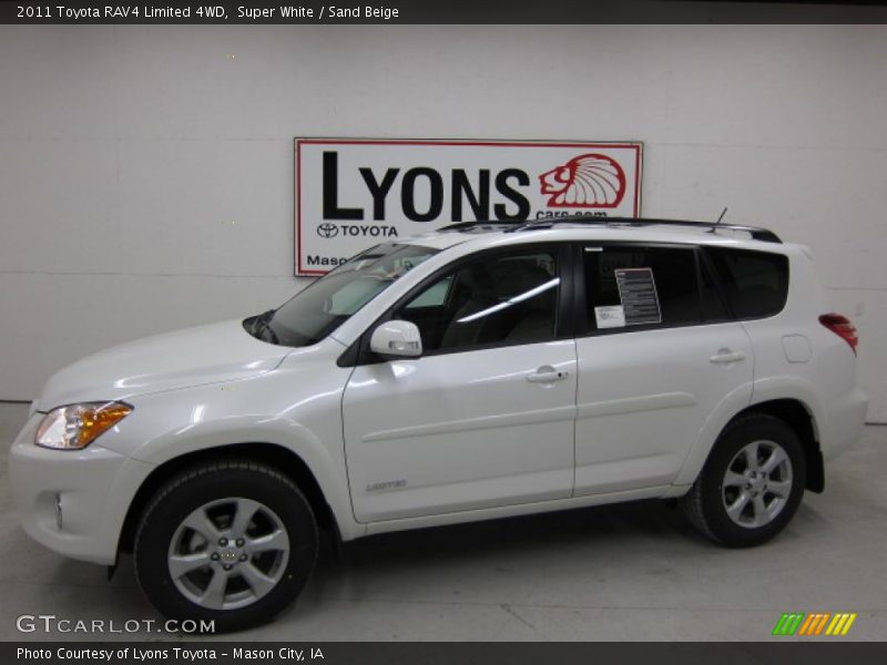 Super White / Sand Beige 2011 Toyota RAV4 Limited 4WD