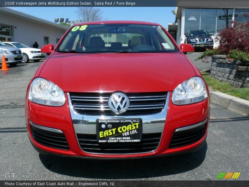 Salsa Red / Pure Beige 2008 Volkswagen Jetta Wolfsburg Edition Sedan