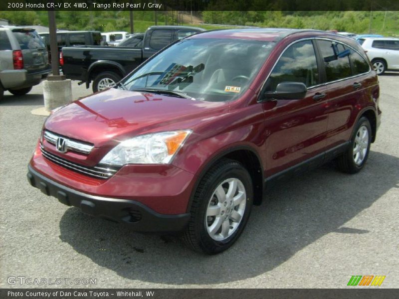 Tango Red Pearl / Gray 2009 Honda CR-V EX 4WD