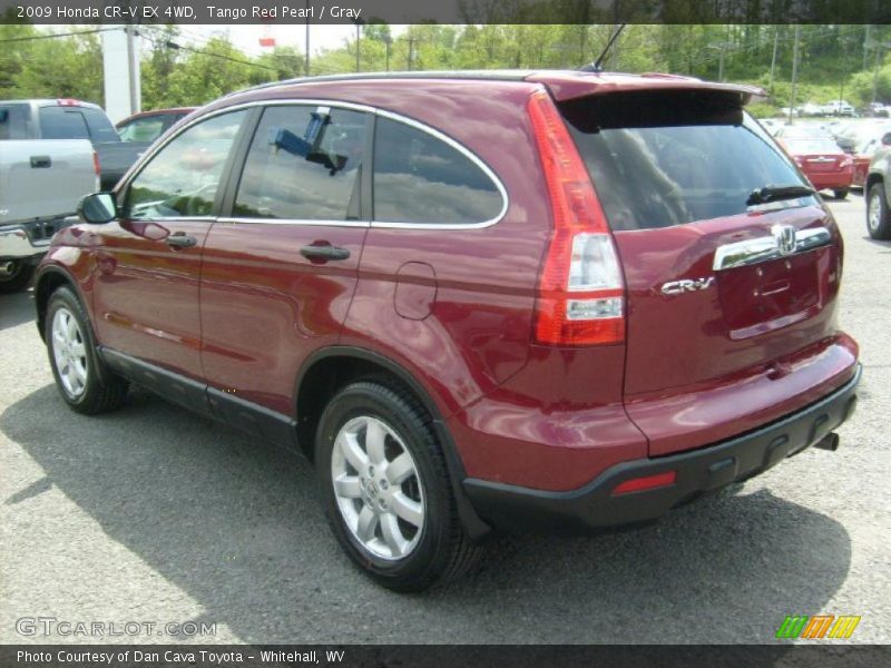 Tango Red Pearl / Gray 2009 Honda CR-V EX 4WD