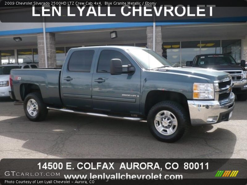Blue Granite Metallic / Ebony 2009 Chevrolet Silverado 2500HD LTZ Crew Cab 4x4