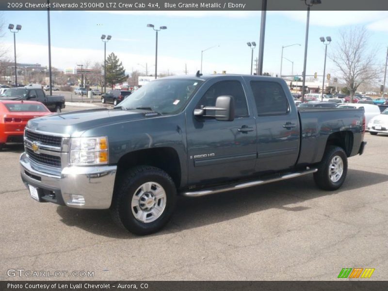 Blue Granite Metallic / Ebony 2009 Chevrolet Silverado 2500HD LTZ Crew Cab 4x4