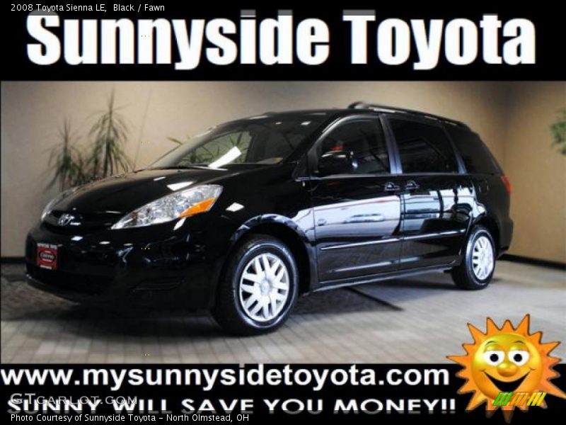 Black / Fawn 2008 Toyota Sienna LE