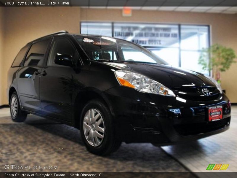 Black / Fawn 2008 Toyota Sienna LE