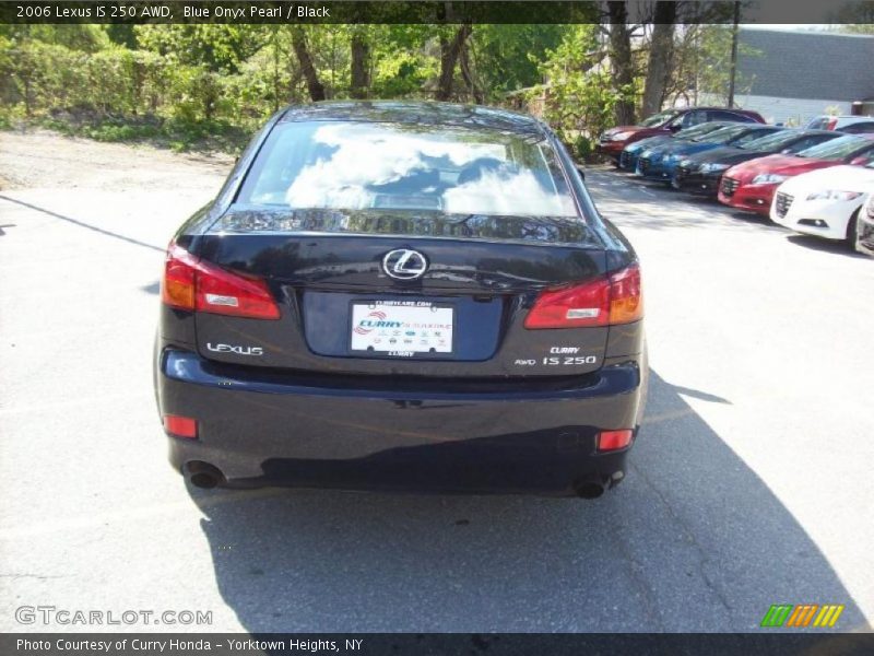 Blue Onyx Pearl / Black 2006 Lexus IS 250 AWD