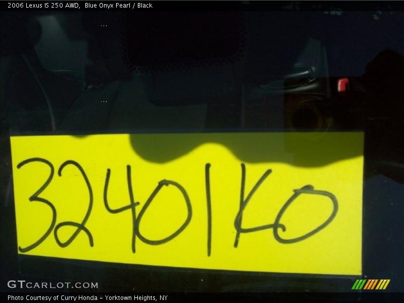 Blue Onyx Pearl / Black 2006 Lexus IS 250 AWD