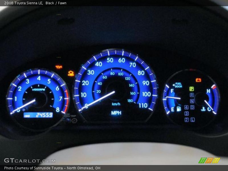 Black / Fawn 2008 Toyota Sienna LE