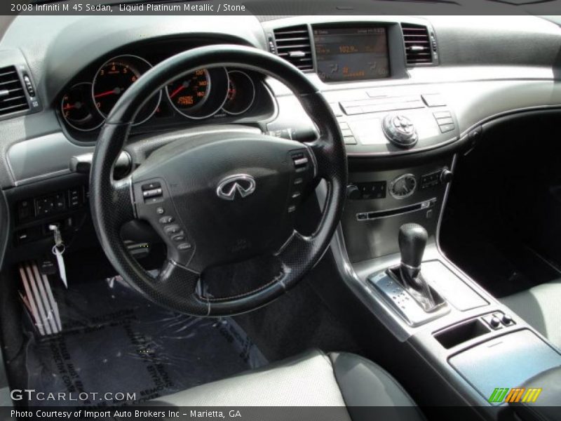 Liquid Platinum Metallic / Stone 2008 Infiniti M 45 Sedan