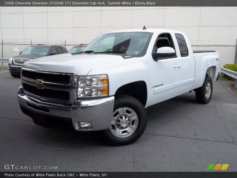 Summit White / Ebony Black 2008 Chevrolet Silverado 2500HD LTZ Extended Cab 4x4