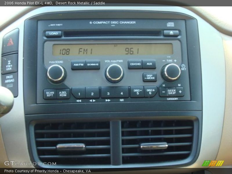 Desert Rock Metallic / Saddle 2006 Honda Pilot EX-L 4WD