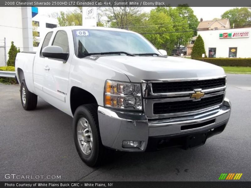 Summit White / Ebony Black 2008 Chevrolet Silverado 2500HD LTZ Extended Cab 4x4