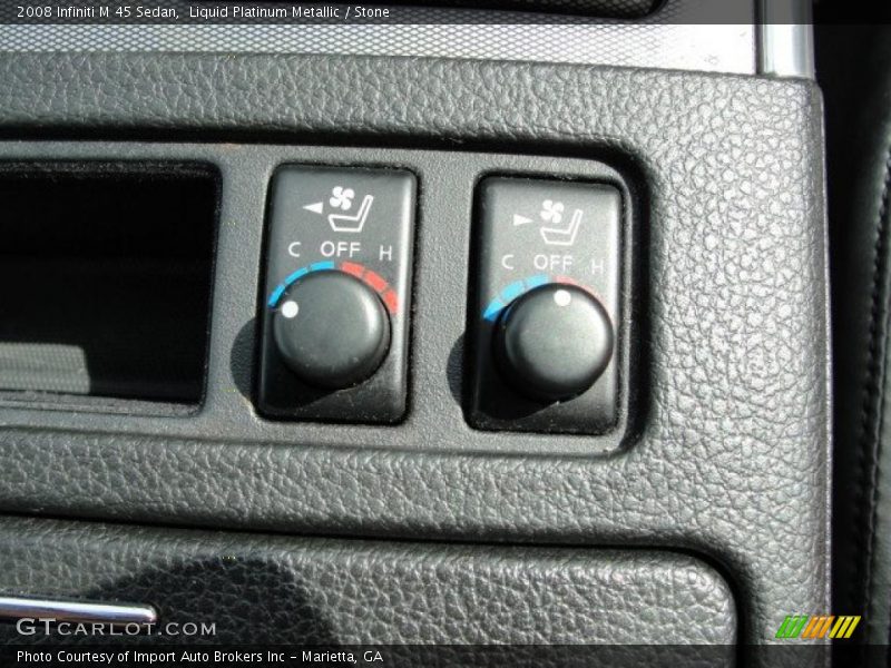 Liquid Platinum Metallic / Stone 2008 Infiniti M 45 Sedan