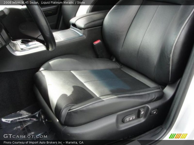 Liquid Platinum Metallic / Stone 2008 Infiniti M 45 Sedan