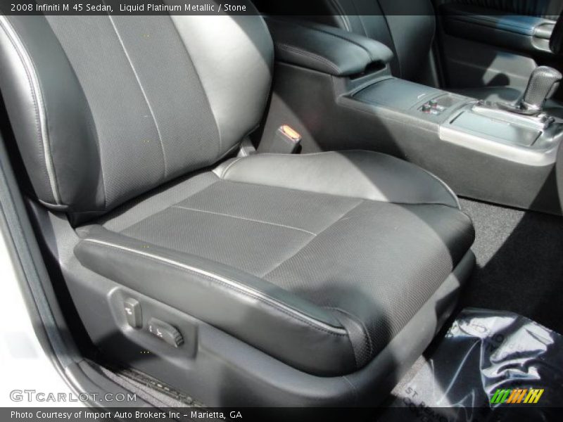 Liquid Platinum Metallic / Stone 2008 Infiniti M 45 Sedan