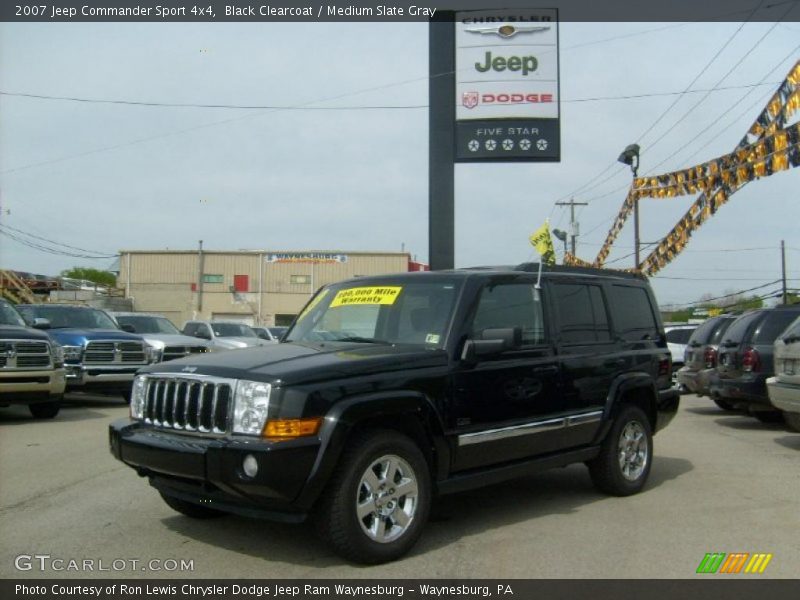 Black Clearcoat / Medium Slate Gray 2007 Jeep Commander Sport 4x4