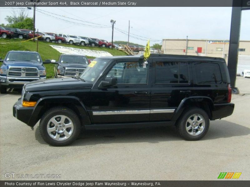 Black Clearcoat / Medium Slate Gray 2007 Jeep Commander Sport 4x4