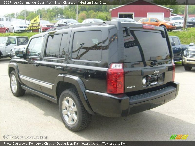 Black Clearcoat / Medium Slate Gray 2007 Jeep Commander Sport 4x4