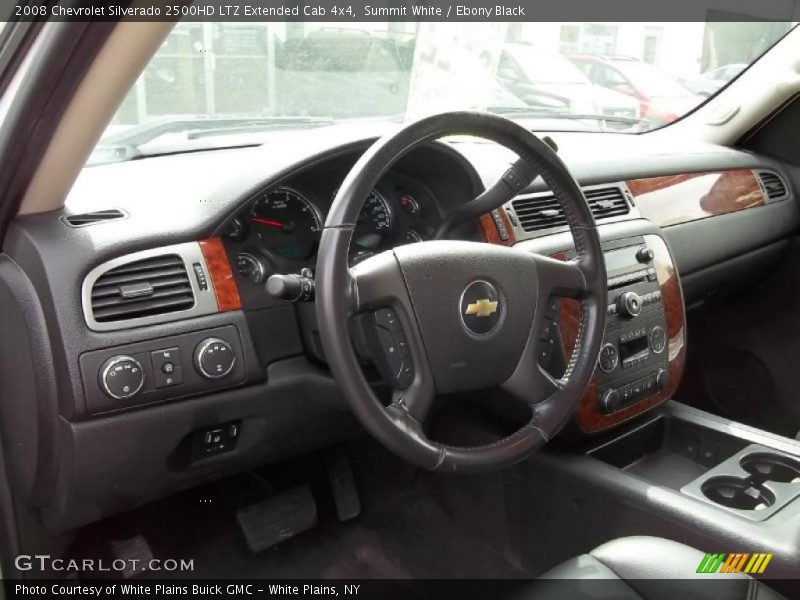 Summit White / Ebony Black 2008 Chevrolet Silverado 2500HD LTZ Extended Cab 4x4