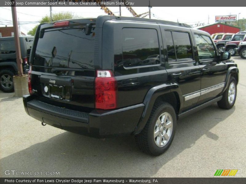 Black Clearcoat / Medium Slate Gray 2007 Jeep Commander Sport 4x4