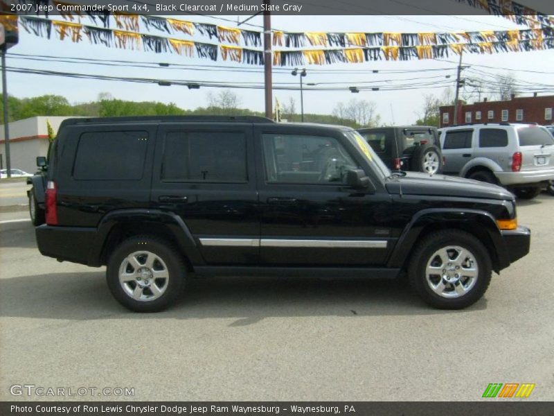 Black Clearcoat / Medium Slate Gray 2007 Jeep Commander Sport 4x4