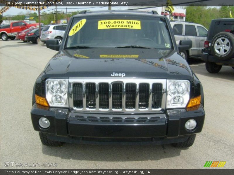 Black Clearcoat / Medium Slate Gray 2007 Jeep Commander Sport 4x4