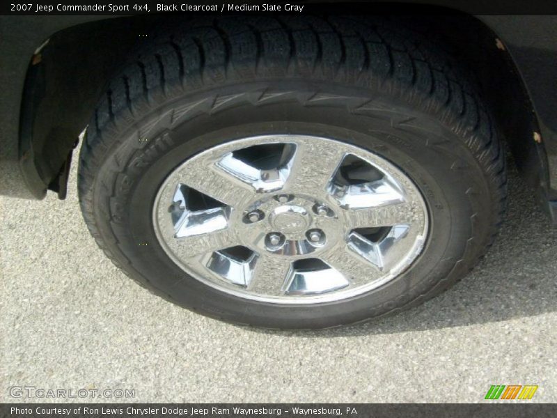 Black Clearcoat / Medium Slate Gray 2007 Jeep Commander Sport 4x4