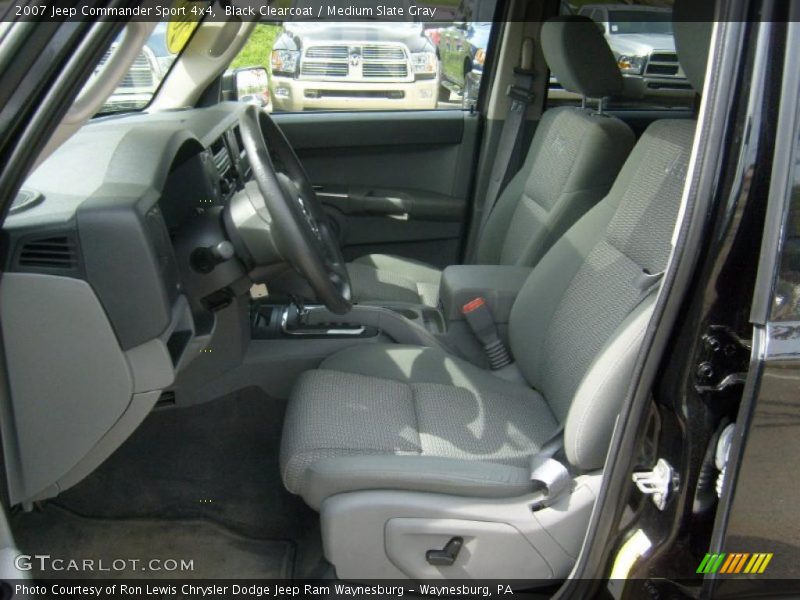 Black Clearcoat / Medium Slate Gray 2007 Jeep Commander Sport 4x4