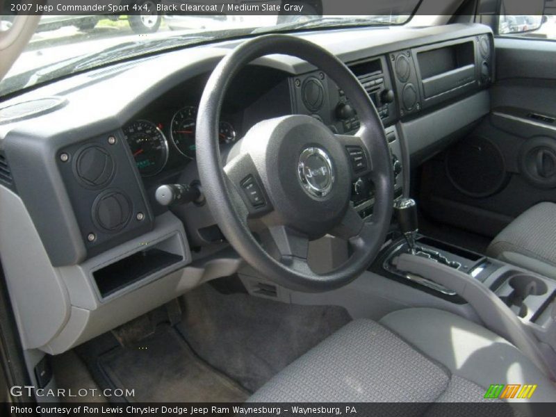 Black Clearcoat / Medium Slate Gray 2007 Jeep Commander Sport 4x4