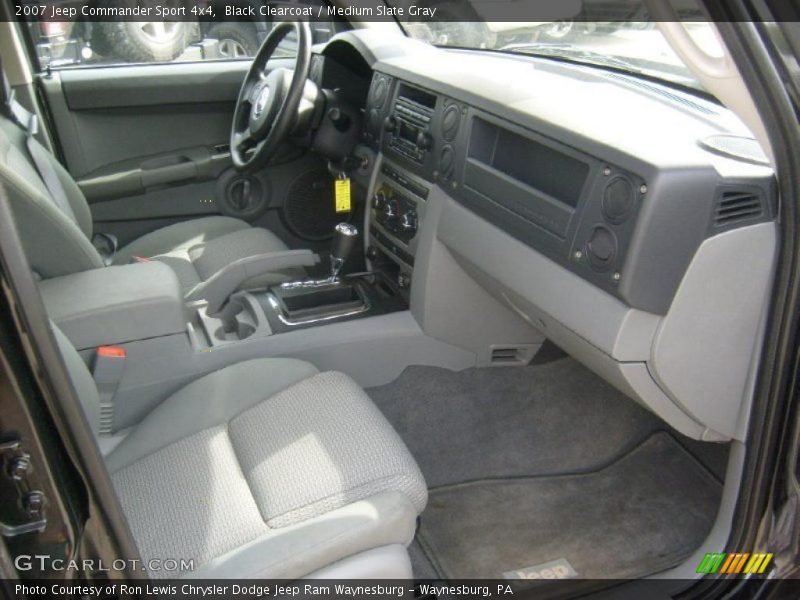 Black Clearcoat / Medium Slate Gray 2007 Jeep Commander Sport 4x4