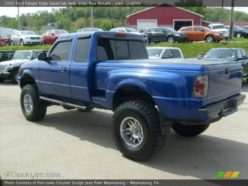 Sonic Blue Metallic / Dark Graphite 2003 Ford Ranger Edge SuperCab 4x4