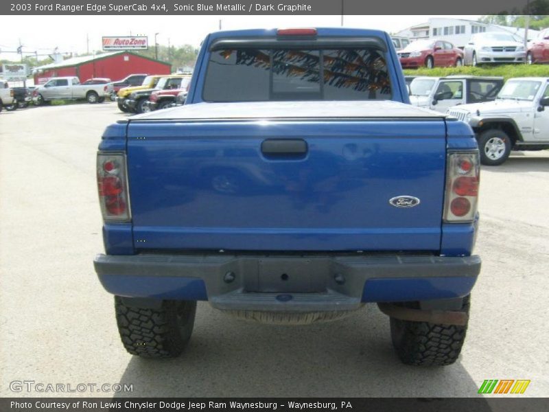 Sonic Blue Metallic / Dark Graphite 2003 Ford Ranger Edge SuperCab 4x4